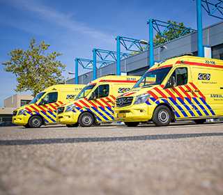 3 ambulances van ambulancezorg GGD Brabant-Zuidoost