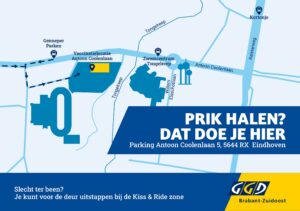kaartje bereikbaarheid priklocatie Eindhoven